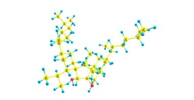 Bilobol moleküler yapısı üzerinde beyaz izole