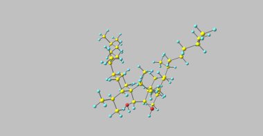 Gri izole Bilobol moleküler yapısı