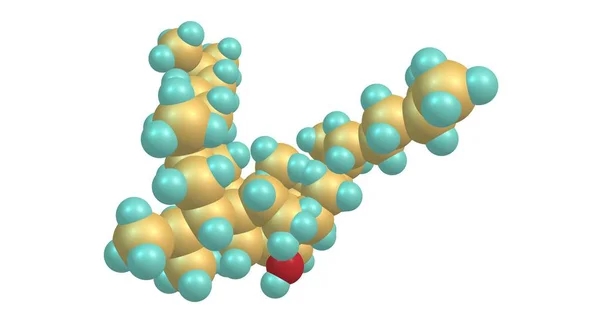 Bilobol moleküler yapısı üzerinde beyaz izole — Stok fotoğraf
