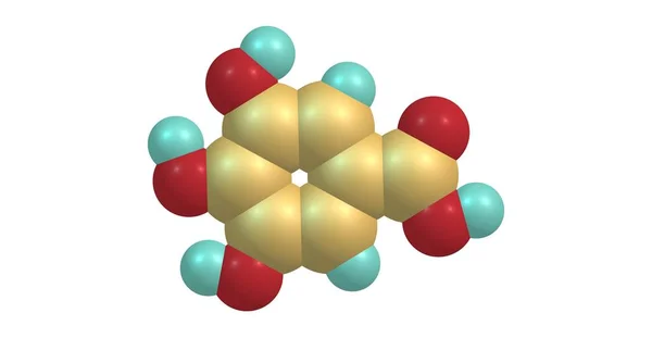 Gallic acid molecular structure isolated on white — Stock Photo, Image