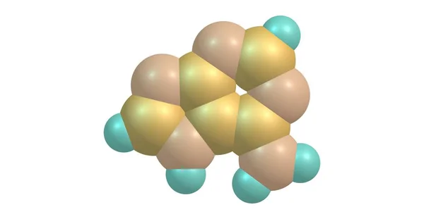 Adenin molekulare Struktur isoliert auf weiß — Stockfoto