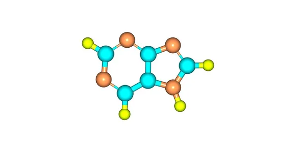 Purin molekylstruktur isolerad på vit — Stockfoto