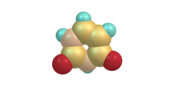 Struttura molecolare di Uracil isolata su bianco — Foto Stock
