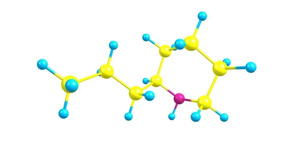 Coniine molecular structure isolated on white — Stock Photo, Image