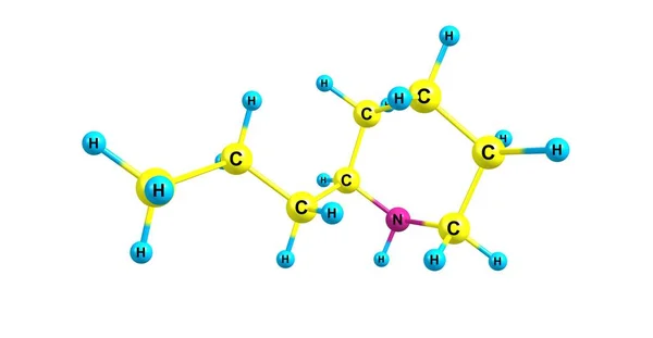 Молекулярна структура конію ізольована на білому — стокове фото