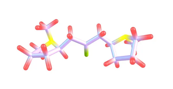 白で隔離 Cuscohygrine 分子構造 — ストック写真