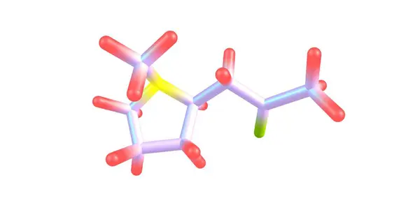 Hygrine 分子结构上白色孤立 — 图库照片