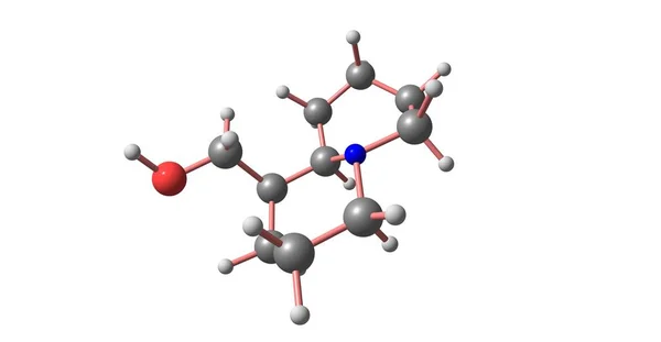 Lupinine molekylär struktur isolerad på vit — Stockfoto