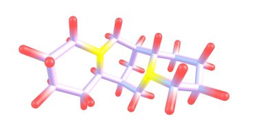Sparteine moleküler yapısı üzerinde beyaz izole