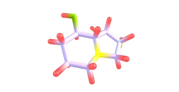 Молекулярная структура Суэйнсонина изолирована на белом — стоковое фото