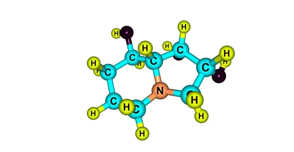 Swainsonine moleküler yapısı üzerinde beyaz izole — Stok fotoğraf