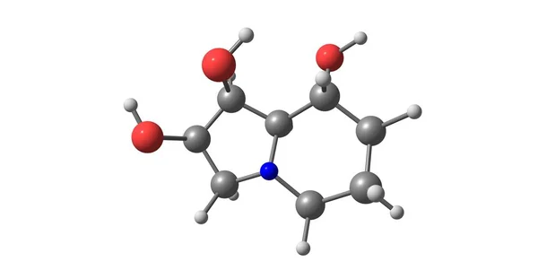 Swainsonine molecular structure isolated on white — Stock Photo, Image