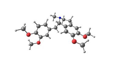 Laudanosine moleküler yapısı üzerinde beyaz izole
