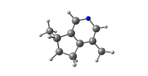 Actinidine struktury molekularnej na białym tle — Zdjęcie stockowe