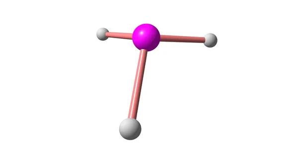 Estructura molecular de estibina aislada en blanco — Foto de Stock