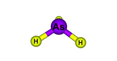 Arsenikliyse moleküler yapısı üzerinde beyaz izole