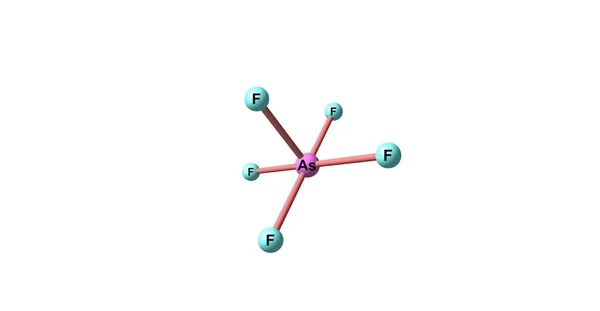 흰색 절연 비소 pentafluoride 분자 구조 — 스톡 사진