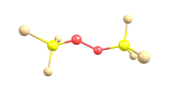 Bistrifluoromethylperoxide molecular structure isolated on white