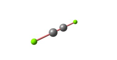 Dichloroacetylene moleküler yapısı üzerinde beyaz izole