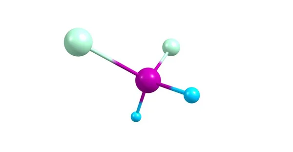 Estructura molecular de diclorosilano aislada en blanco — Foto de Stock