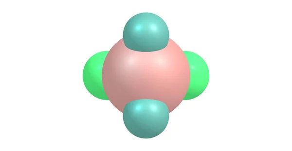 Dichlorsilan molekulární struktura izolované na bílém — Stock fotografie