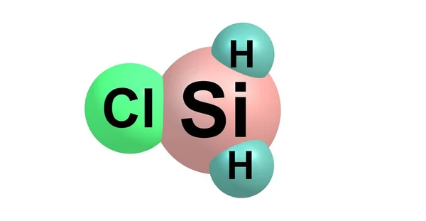 Dichlorosilane molecular structure isolated on white — Stock Photo, Image