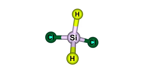 Dichlorosilane απομονωμένα σε λευκό μοριακή δομή — Φωτογραφία Αρχείου