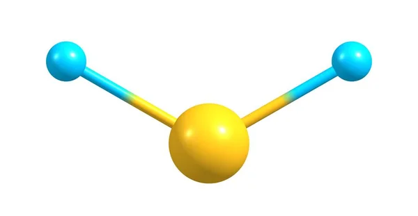 Struktur molekul hidrogen selenide diisolasi pada warna putih — Stok Foto
