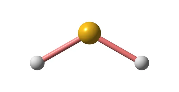 Estructura molecular de seleniuro de hidrógeno aislado en blanco — Foto de Stock