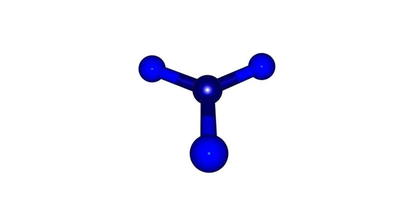 Estructura molecular del trifluoruro de boro aislada en blanco —  Fotos de Stock