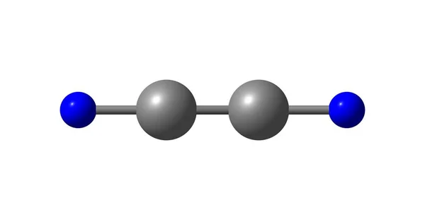 Estructura molecular de cianógeno aislada en blanco — Foto de Stock