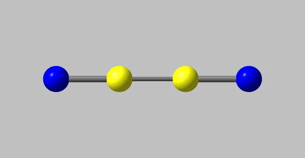 Estructura molecular de cianógeno aislada en gris —  Fotos de Stock