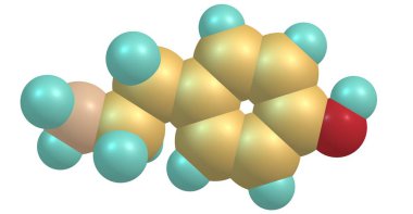 İngilizce moleküler yapısı üzerinde beyaz izole
