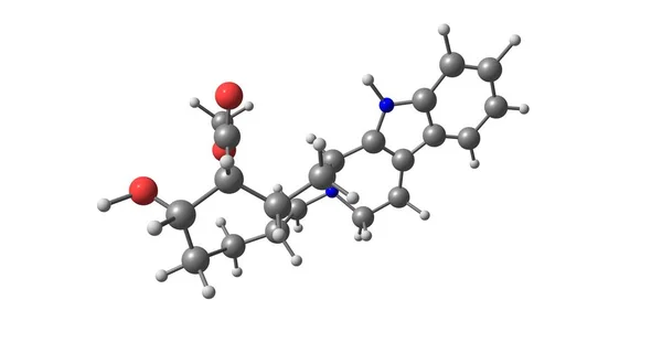 Stock image Yohimbine molecular structure isolated on white