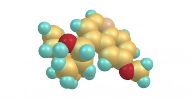 Kinin moleküler yapısı üzerinde beyaz izole