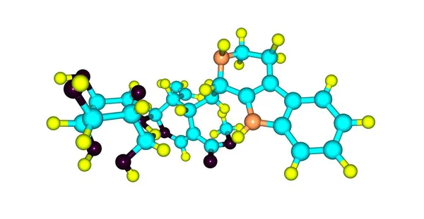 胡豆分子结构上白色孤立 — 图库照片