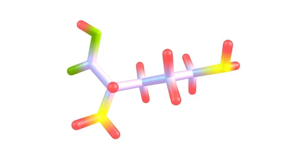 Estrutura molecular ornitina isolada em branco — Fotografia de Stock