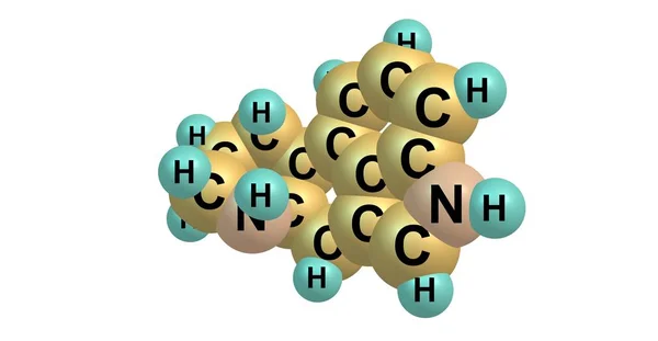Structure moléculaire de l'ergoline isolée sur blanc — Photo