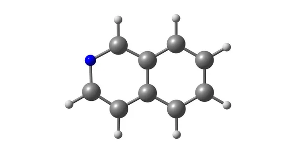 Isochinolin molekulare Struktur isoliert auf weiß — Stockfoto