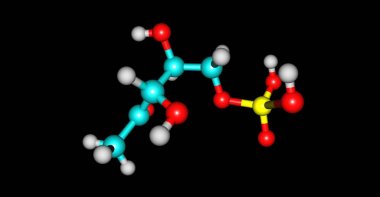 Dihydrogen fosfat moleküler yapısı üzerine siyah izole
