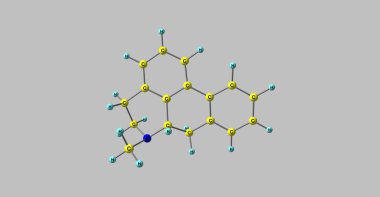 Aporphine moleküler yapısı üzerinde beyaz izole