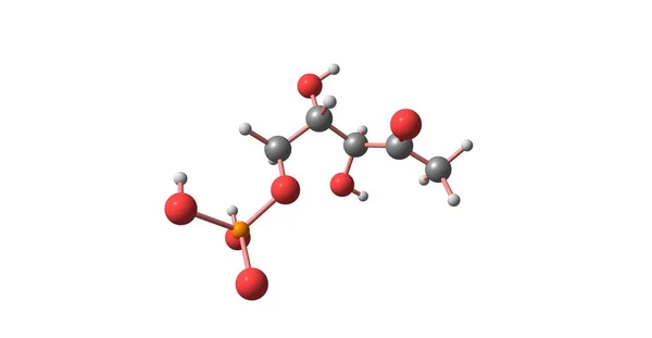 Estructura molecular del fosfato de dihidrógeno aislada en blanco — Foto de Stock