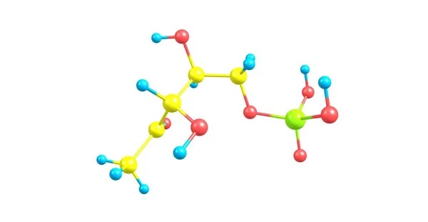 Dihydrogen fosforečnan molekulární struktura izolované na bílém — Stock fotografie