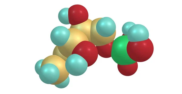 Structure moléculaire du phosphate dihydrogène isolé sur blanc — Photo