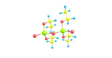 Tetraethyl pirofosfat moleküler yapısı üzerinde beyaz izole