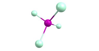 Silikon tetraklorür moleküler yapısı üzerinde beyaz izole