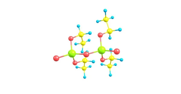 Tetraethyl pyrophosphate molecular structure isolated on white — Stock Photo, Image