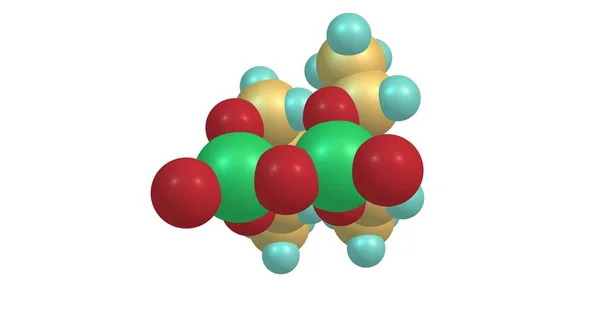 Estrutura molecular do pirofosfato de tetraetilo isolado sobre branco — Fotografia de Stock