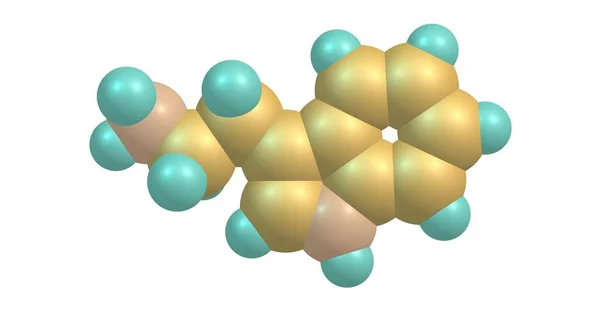 Tryptamine molecular structure isolated on white — Stock Photo, Image