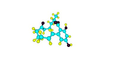 Zearalenone moleküler yapısı üzerinde beyaz izole